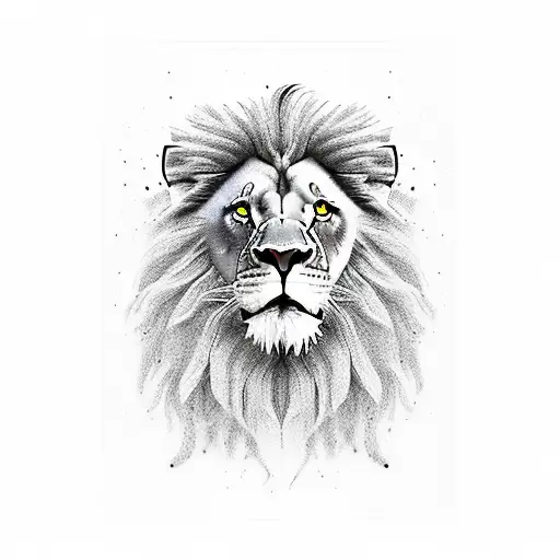 Lion Red And White