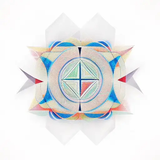 Sacred Geometric Patterns Combined With Abstract Elements