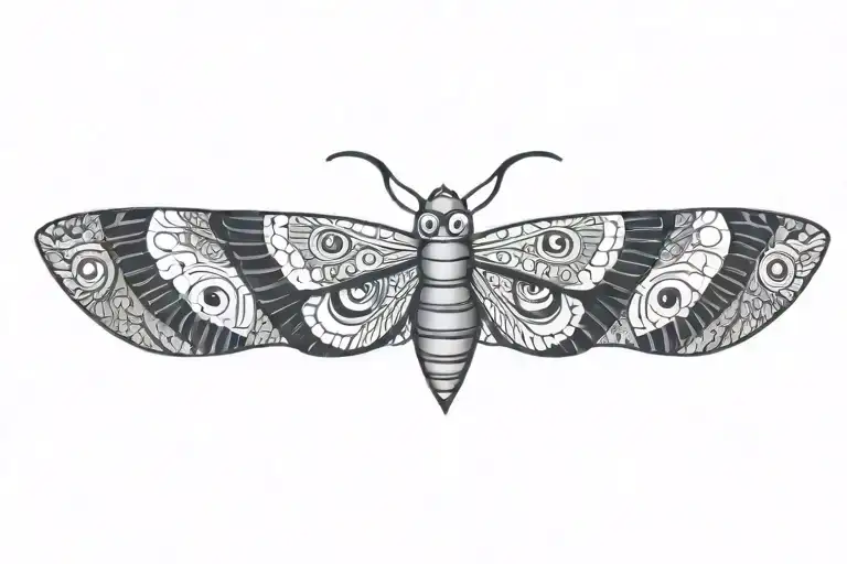 Moth Abstract With Eyes