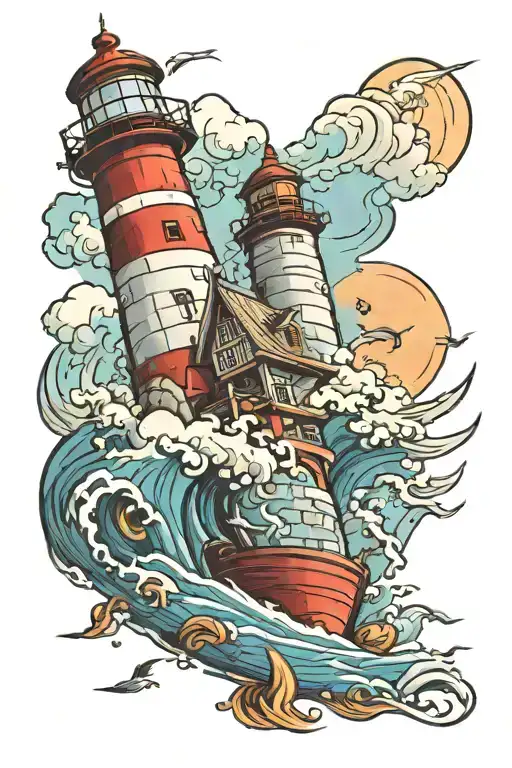 Lighthouse Guiding Ships