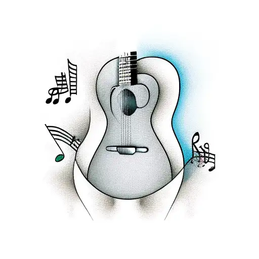 Guitar Andalusian With Notes Music