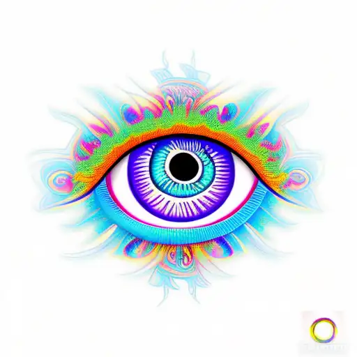 Flaming Psychedelic Borders Eye