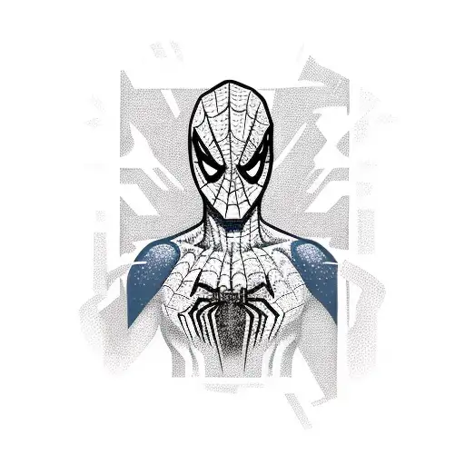 A Realistic Portrait Of Spiderman Casting A Spell In A New-school Style