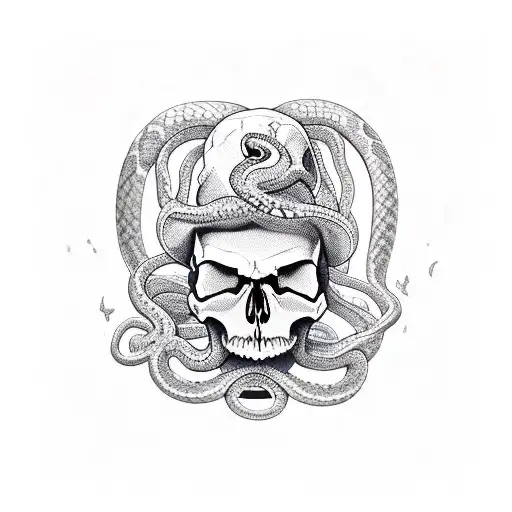 Skull Whith Snakes
