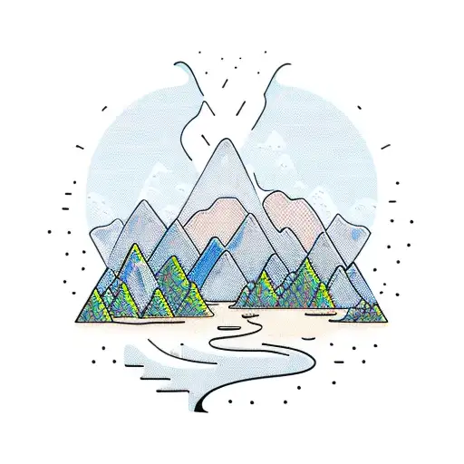 A Welder Creating A Beach Landscape With Mountains In The Background