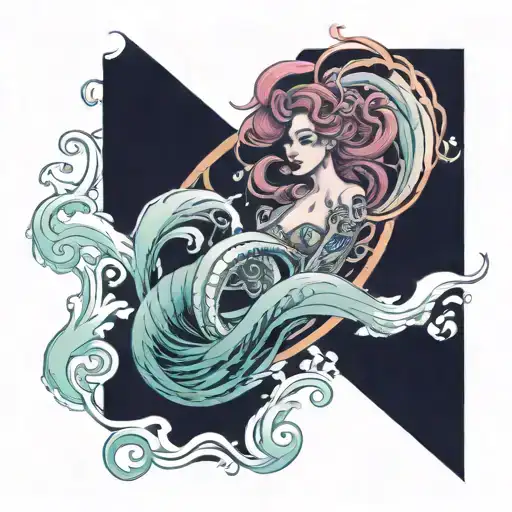 Ocean Waves With A Beautiful Siren And Flourishes