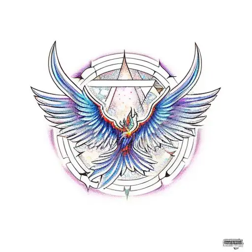 Phoenix And Galaxys In The Background