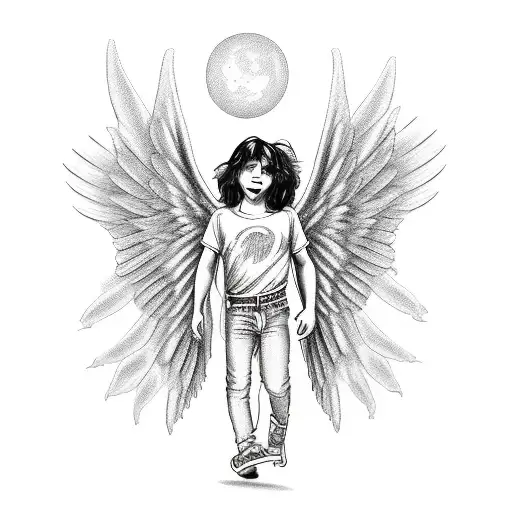 Male Angel With Big Wings