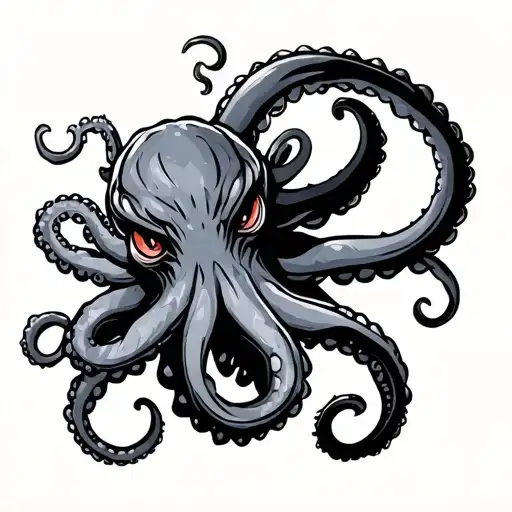 Black And Grey Kraken