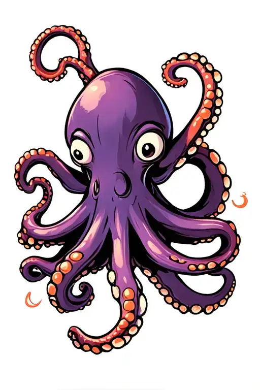 Rubber Hose Cartoon Octopus