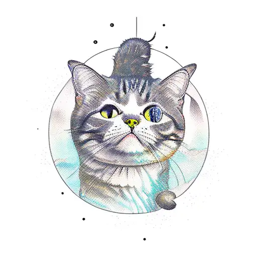 Climbing Cat On Mountain