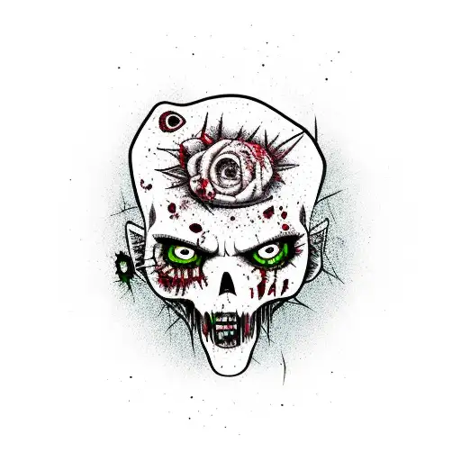 Punkrock Cartoon Zombie