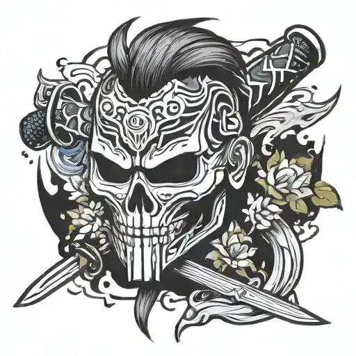 Ghost Of Thushima Mask And Katana