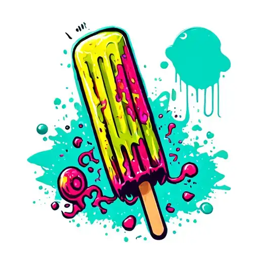 New School Design Featuring An Ice Pop Is Also A Zombie