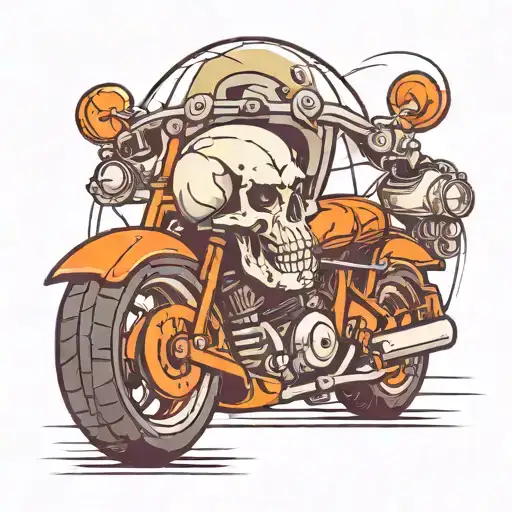 Skull On Speed Motorcycle