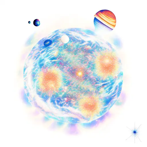 A Celestial Orchestra Playing Music In Outer Space