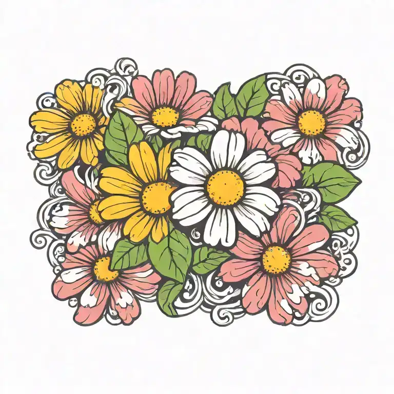 Psychedelic Daisy Flower