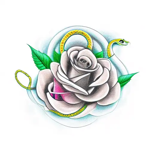 Snake With Roses