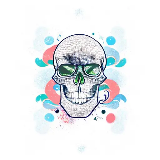 Stars Skull Guitar Sea