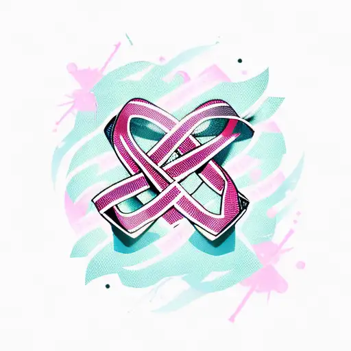 Pink Cancer Ribbon With A Fighting Concept