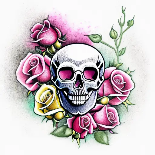 Skull And Roses