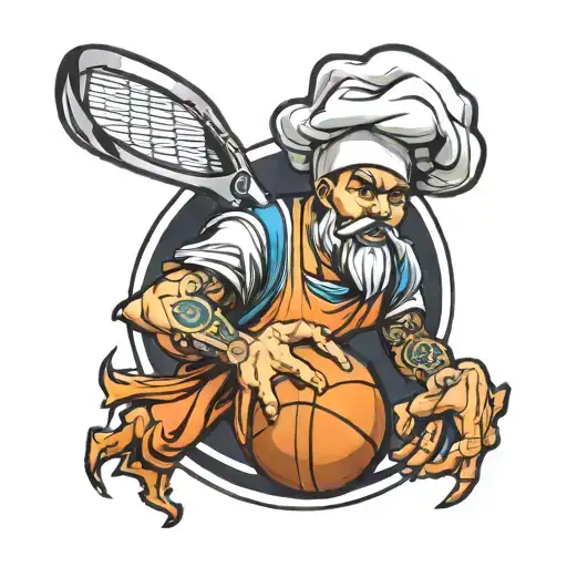 Basketball And Chef Hat And Marshal Arts