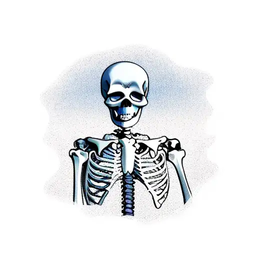 Skeleton Relaxing At The Beach