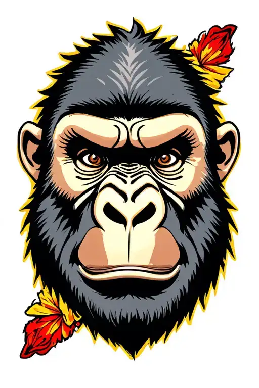 Face Cartoon Gorrilla