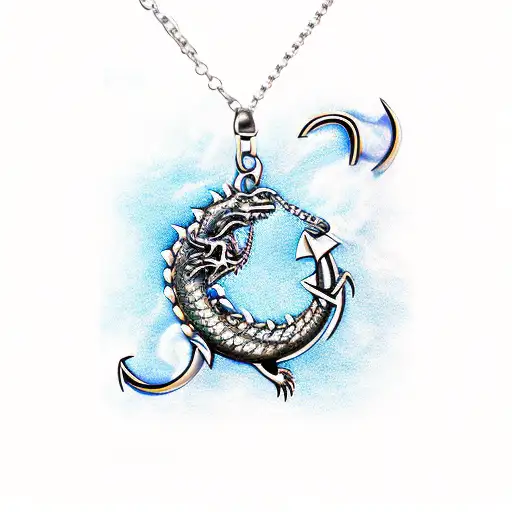 Dragon Bitting The Chain Of Anchor