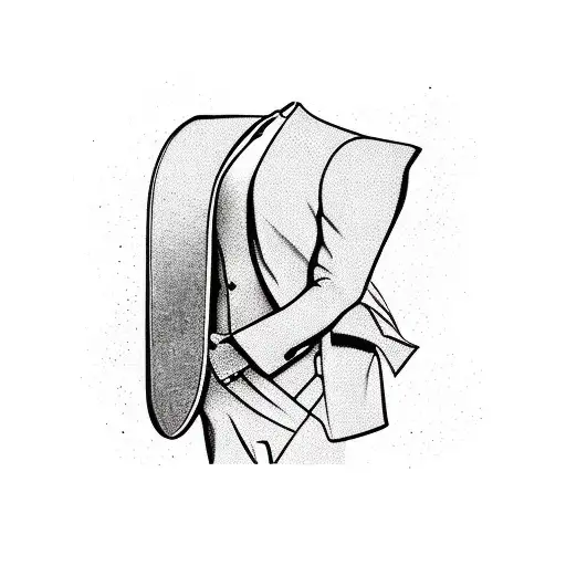 Annubis With Black Suit And Black Tie