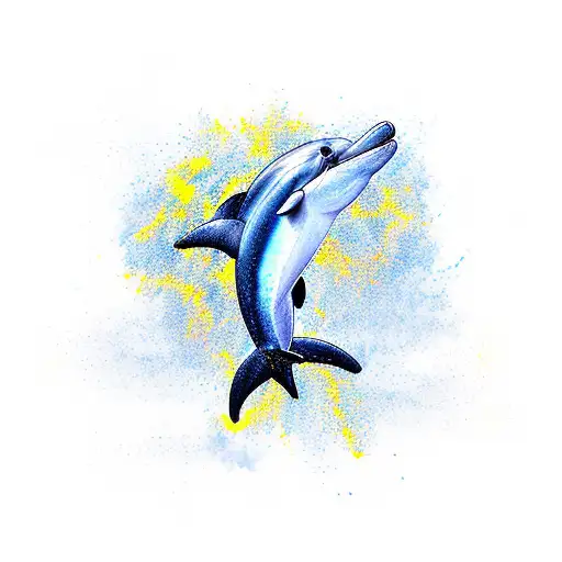 Dolphin Blue And Yellow