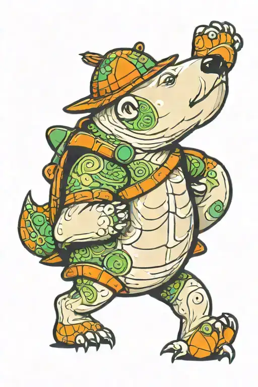 Polar Bear With Turtle Shell