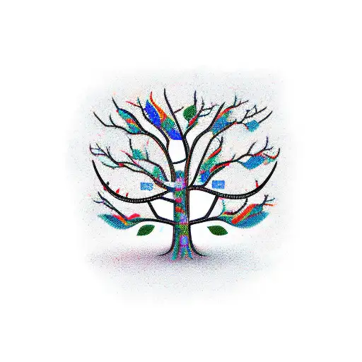 Small But Long Family Tree That Incorporates Dna As The Stem