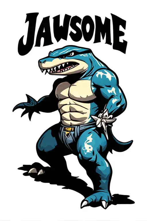 Street Sharks With The Word Jawsome