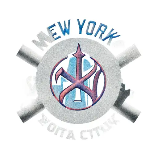 New York City With Yankees Logo In The Middle
