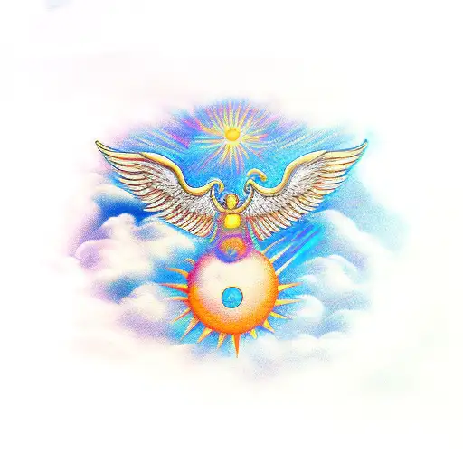 Clouds Wings Sun Icarus