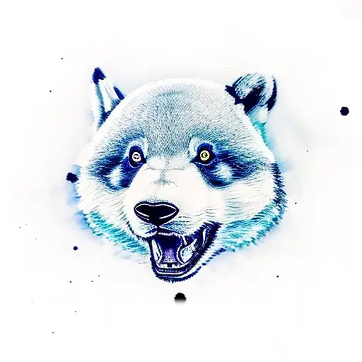 Panda Wolf Hybrid With Compass