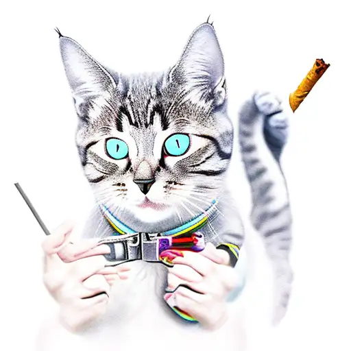 Funny Cat Smoking Joint