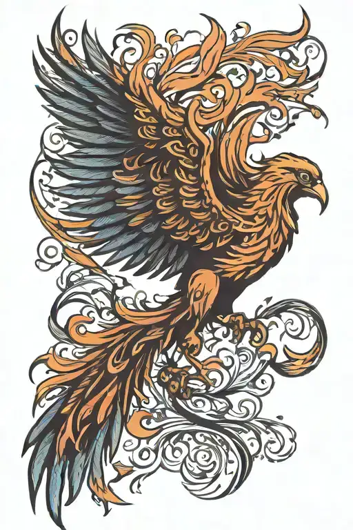 Phoenix Rising From Its Ashes Represents Rebirth And Resilience