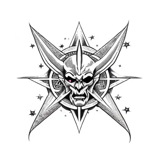 Satanic Gothic Minimal Star