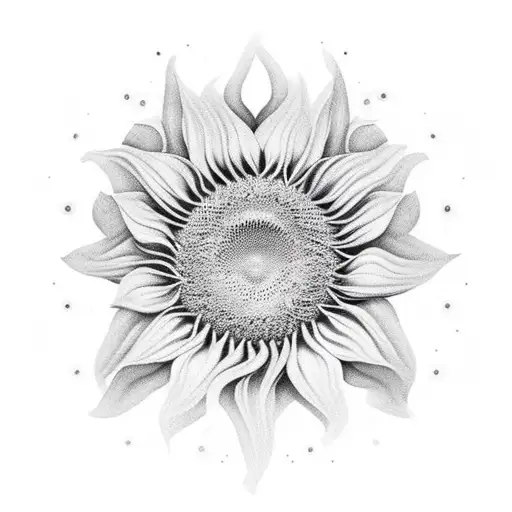 Galaxy Inside A Sunflower