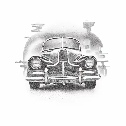 Old Car With Name Garage