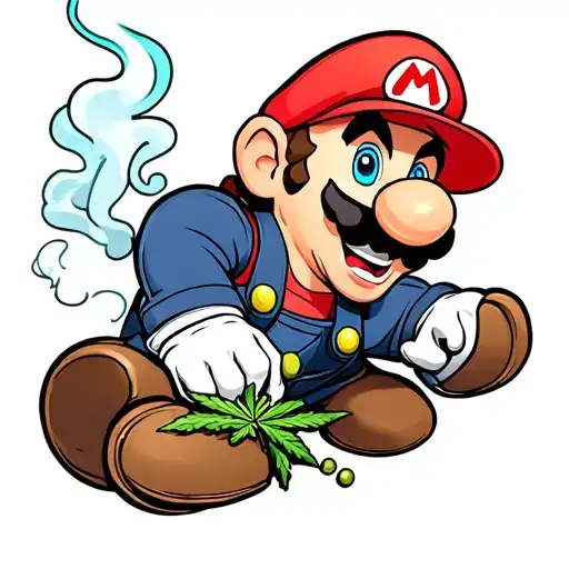 Mario Bros Smoking Weed