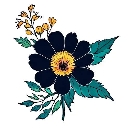 February And September Birth Flower Intertwined