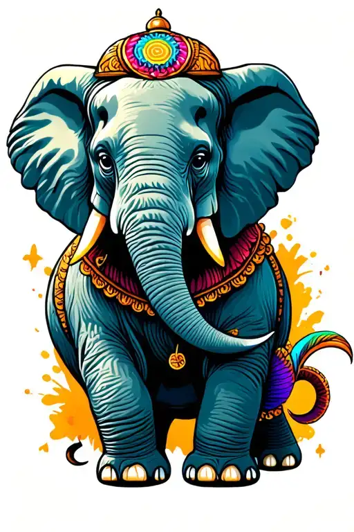 Elephant And Watch Face