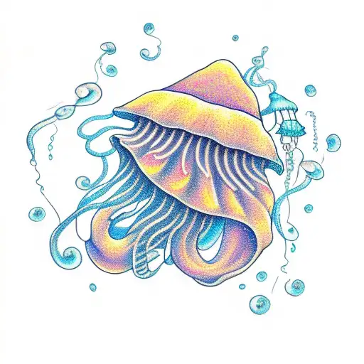 Jellyfish Playing A Guitar