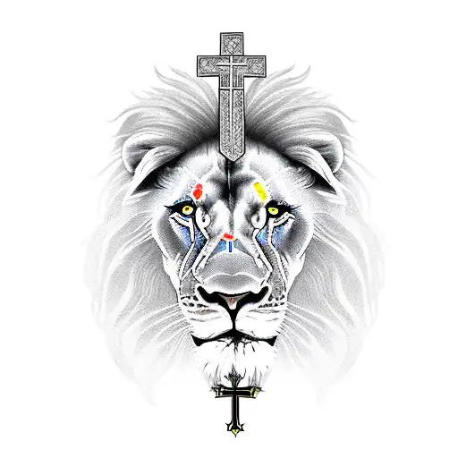 Lion With Cross