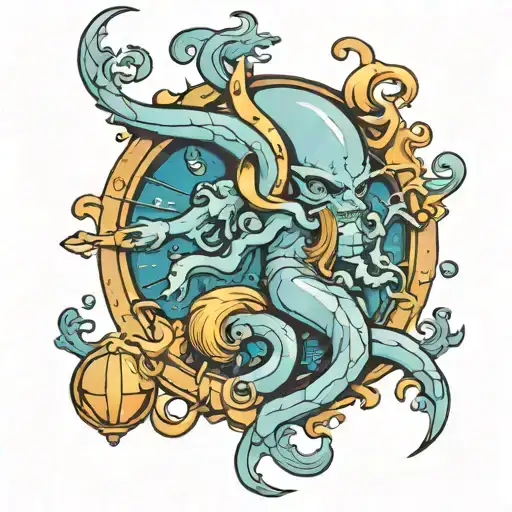 Zodiac And Aquarius Symbol Incorporated