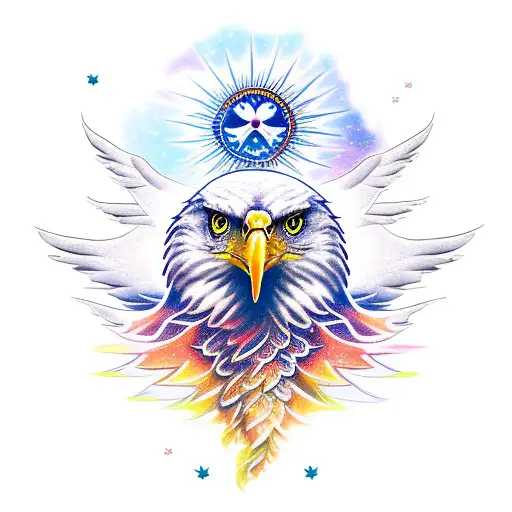 Eagle Wings With Sun Raya