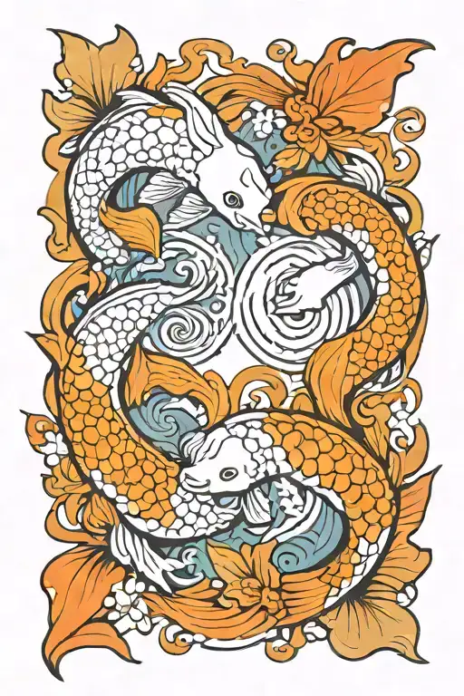 Koi Fish Yin And Yang